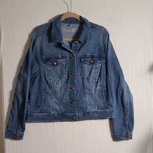 Seven 7 Women's Kramer Highline Blue Denim Jacket Size XL